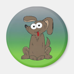 Imã Engraçado Cartoon Cachorro Búlgaro Olhos