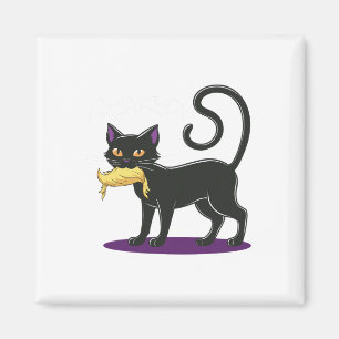 Imã Engraçado Cat Halloween Votando Eleição 2024 Eua 1