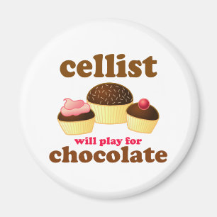 Imã Engraçado Chocolate Cello Magnet