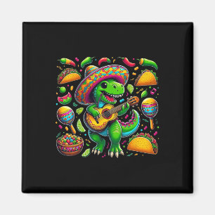 Imã Engraçado Cinco De Mayo Tyrannosaurus Dinossaur Mu