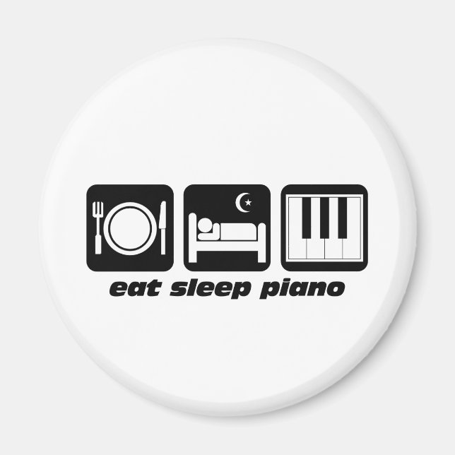 Imã Engraçado comer piano do sono (Frente)