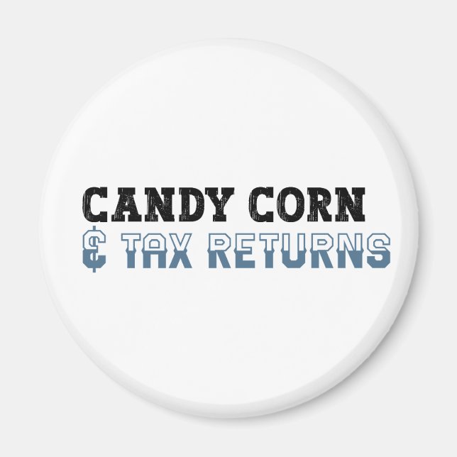 Imã Engraçado Contador Halloween - Candy Corn (Frente)