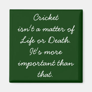 Imã Engraçado Cricket Quote Magnet para o diehard Cric