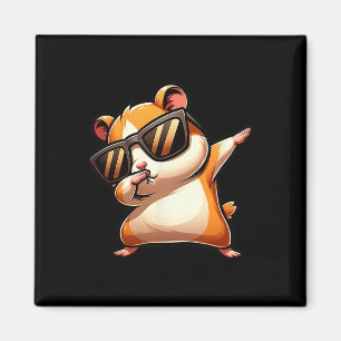 Imã Engraçado Dab Animal Dancing Dabbing Hamster Memór