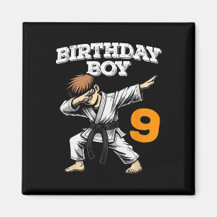 Imã Engraçado Dabbing 9º Aniversário Boy Karate 9 anos