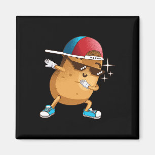 Imã Engraçado Dabbing Potato Gift dança Legal Spuds Hi