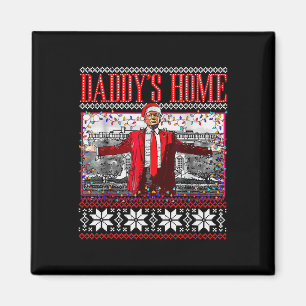 Imã Engraçado Daddys Home Trump Feio Sweater De Natal