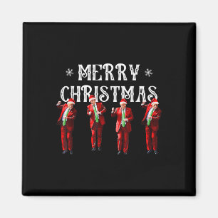 Imã Engraçado Dança Papai Noel Natal Pajam