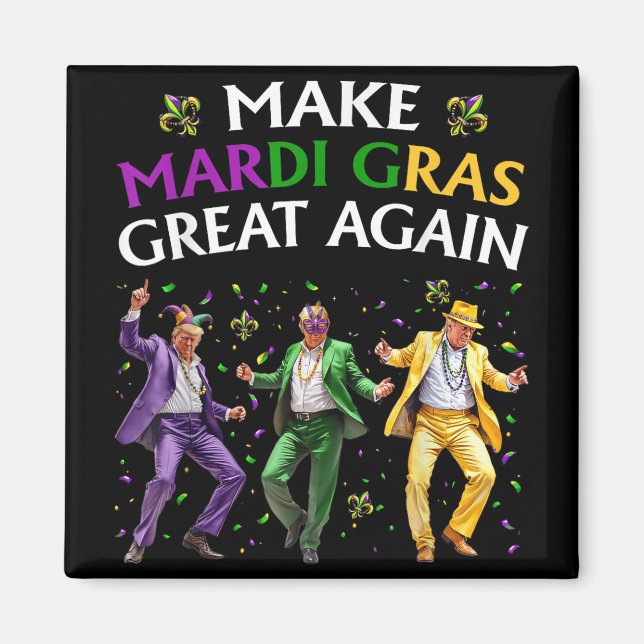Imã Engraçado Dançando, Torne o Excelente do Mardi Gra (Frente)