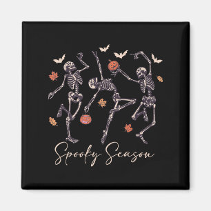 Imã Engraçado Dançarino Esqueleto Halloween Pumpkin So