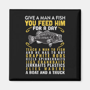 Imã Engraçado Dar A Um Homem Um Pescador De Peixe Que