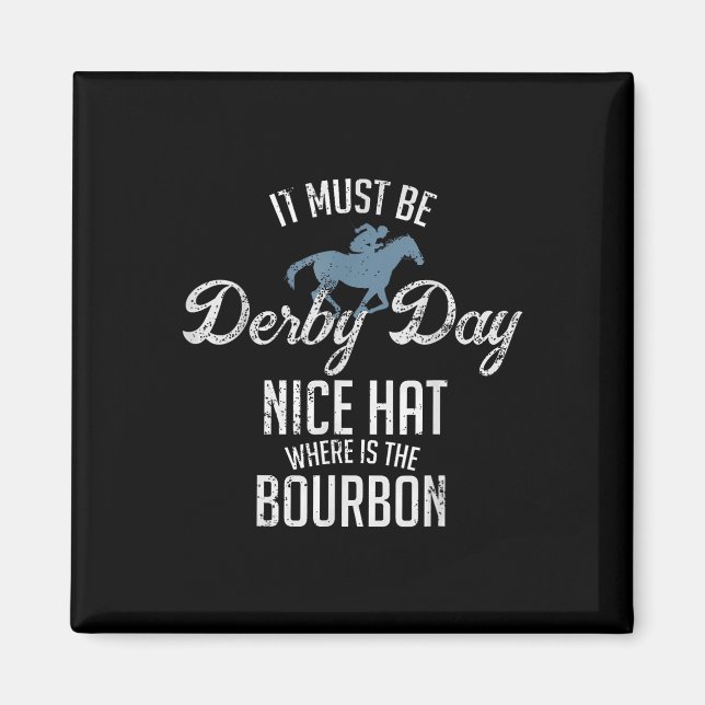 Imã Engraçado Derby Day E Mint Juleps Horse Racing (Frente)