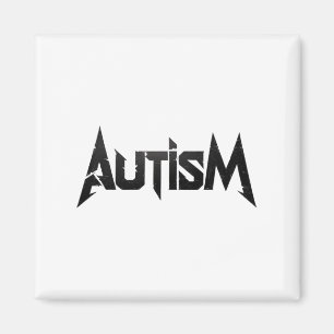 Imã Engraçado Design Autismo Rock Meme Neurodivergente