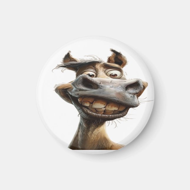 Imã Engraçado design de arte burro (Frente)