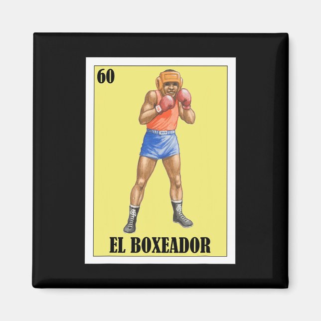 Imã Engraçado Design de Boxing Mexicano - El Boxeador  (Frente)