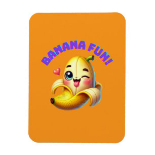Ímã Engraçado Design de Winking Banana para diversão e