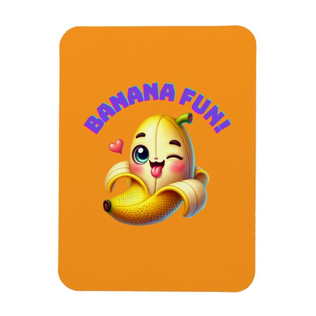 Ímã Engraçado Design de Winking Banana para diversão e (Vertical)
