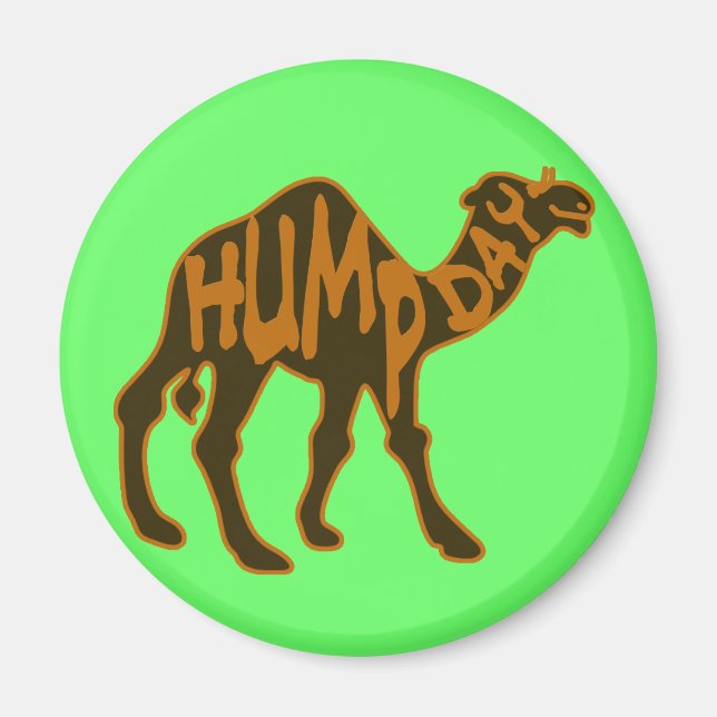 Imã Engraçado Dia da Hump com Camel (Frente)