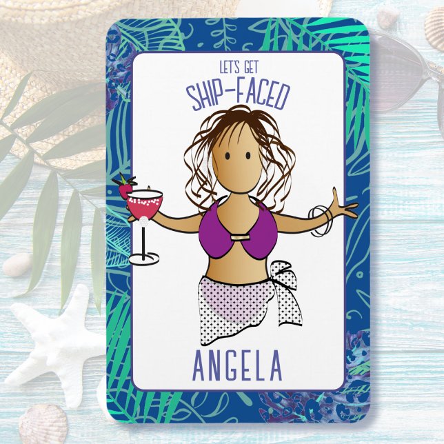 Ímã Engraçado dizer cartoon tropical para sua porta de (Criador carregado)