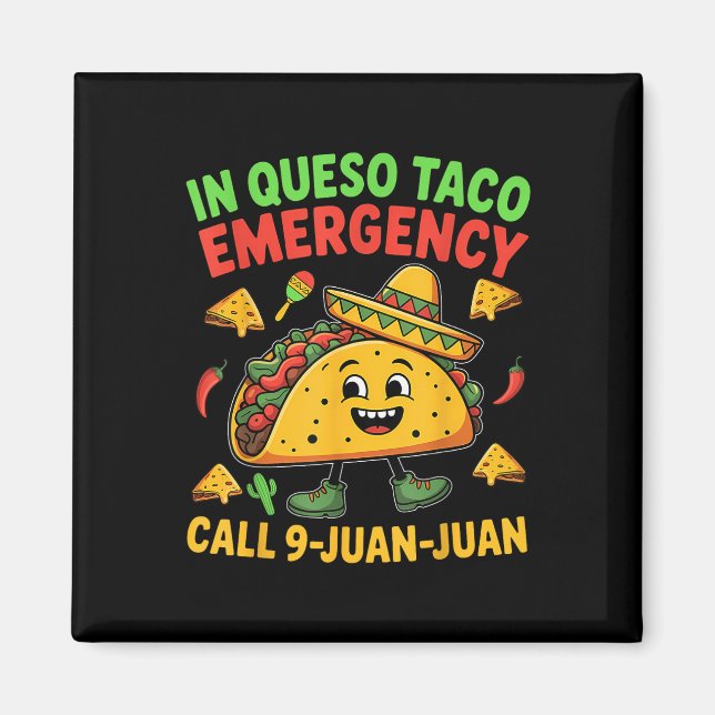 Imã Engraçado Dizer "Cinco de Mayo, mexicano Taco Fies (Frente)