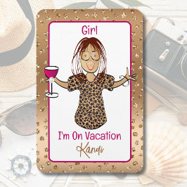 Ímã Engraçado Dizer Férias Da Porta Do Navio De Cruzei