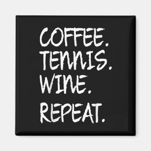 Imã Engraçado Dizer Tênis de Café Vinho Repetitivo Mul