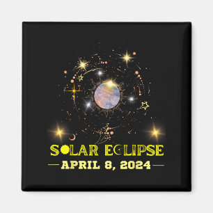 Imã Engraçado Do Eclipse Solar Caminho 8 De Abril