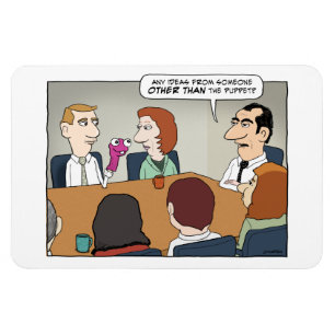 Ímã engraçado do fantoche da peúga do escritó