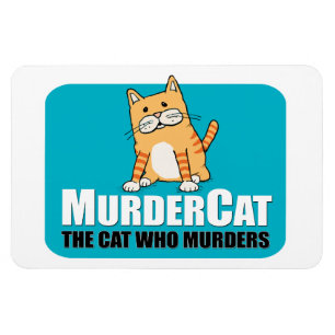 Ímã engraçado do gato do assassinato