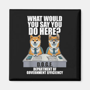Imã Engraçado Doge Meme D.o.g.e., Departamento de Gove