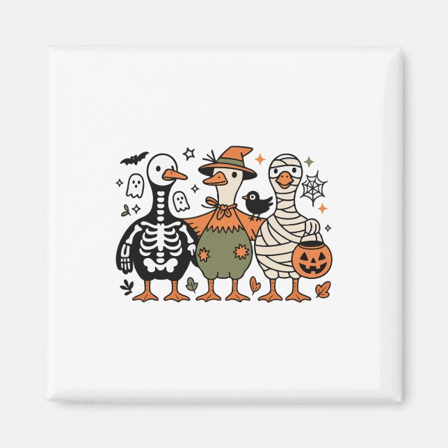 Imã Engraçado Doido de Bobo-Fantasma do Halloween (Frente)