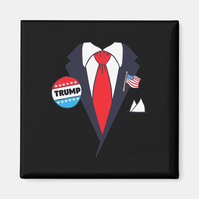 Imã Engraçado Donald Trump Halloween Figurume - Tee de (Frente)