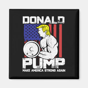 Imã Engraçado Donald Trump Pondo Levantando Coluna