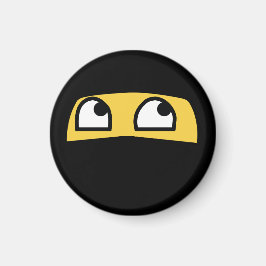 Imã Engraçado e pequeno guerreiro ninja emoji