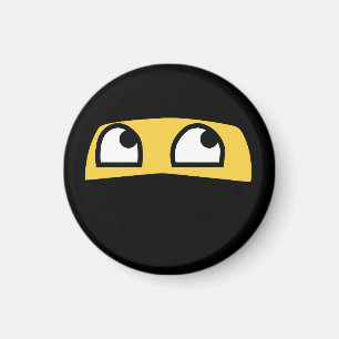 Imã Engraçado e pequeno guerreiro ninja emoji