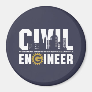 Imã Engraçado Engenheiro de Engenharia Civil