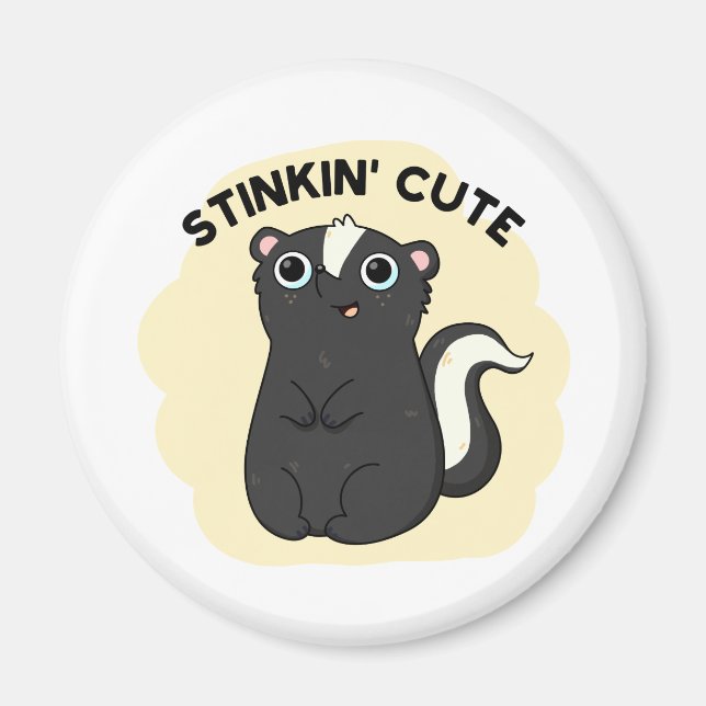 Imã Engraçado Engraçado Adorável Skunk Pun (Frente)