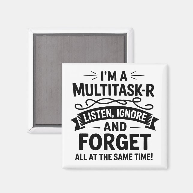 Imã Engraçado Eu Sou Multitarefa Dizendo Vida de Mãe P (Front/Back)