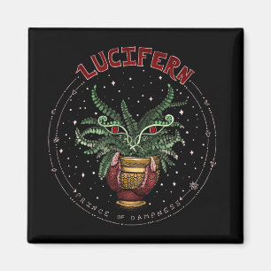 Imã Engraçado Fábrica do Diabo Negro   Lucifern Art