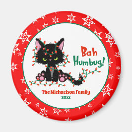 Imã Engraçado Feliz Natal Gato De Grumpy