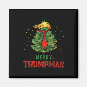 Imã Engraçado Feliz Trumpmas Árvore de Natal Xmas Hol