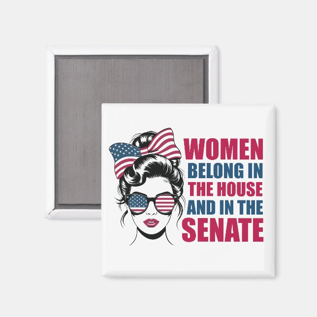 Imã Engraçado Feminista Americano Citação Política (Front/Back)