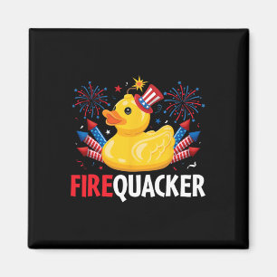Imã Engraçado Firecracker Duck 4 De Julho
