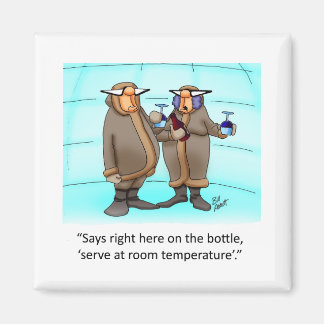Imã Engraçado Frzen Wine Cartoon Gift!