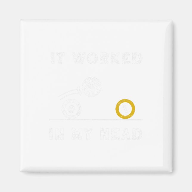 Imã Engraçado Funcionou Na Minha Cabeça Billiard 8 Bal (Frente)