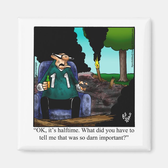 Imã Engraçado Futebol Fan Humor Magnets (Frente)