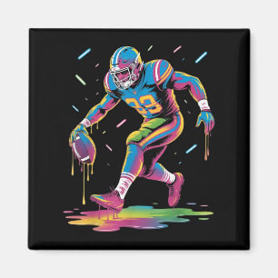 Imã Engraçado Garoto De Futebol Garoto Jovens Tie Dye