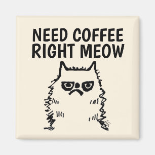 Imã Engraçado, Gatinhos De Gato, Preciso De Café.