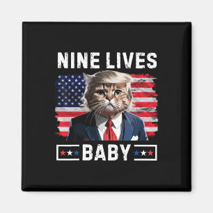 Imã Engraçado Gato 9 Vive Bebê Engraçado Votar Para Tr