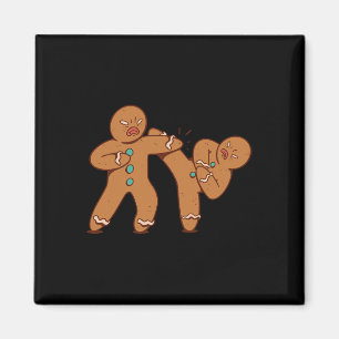 Imã Engraçado Gingerpão Homem Karate Cookie Frio Chris